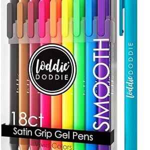 Loddie Doddie Fashion Gel Pens Set - 18 Bright Colors NIB! Retractable NEW!